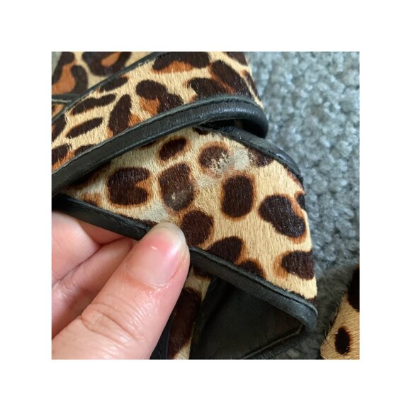 J. CREW CORA CRISSCROSS SANDALS IN LEOPARD - SIZE 8 - Picture 7 of 8